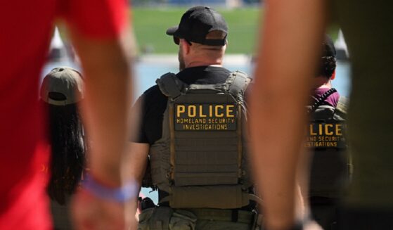 An agent with Homeland Security Investigations is pictured in a September 2025 file photo in Washington, D.C.