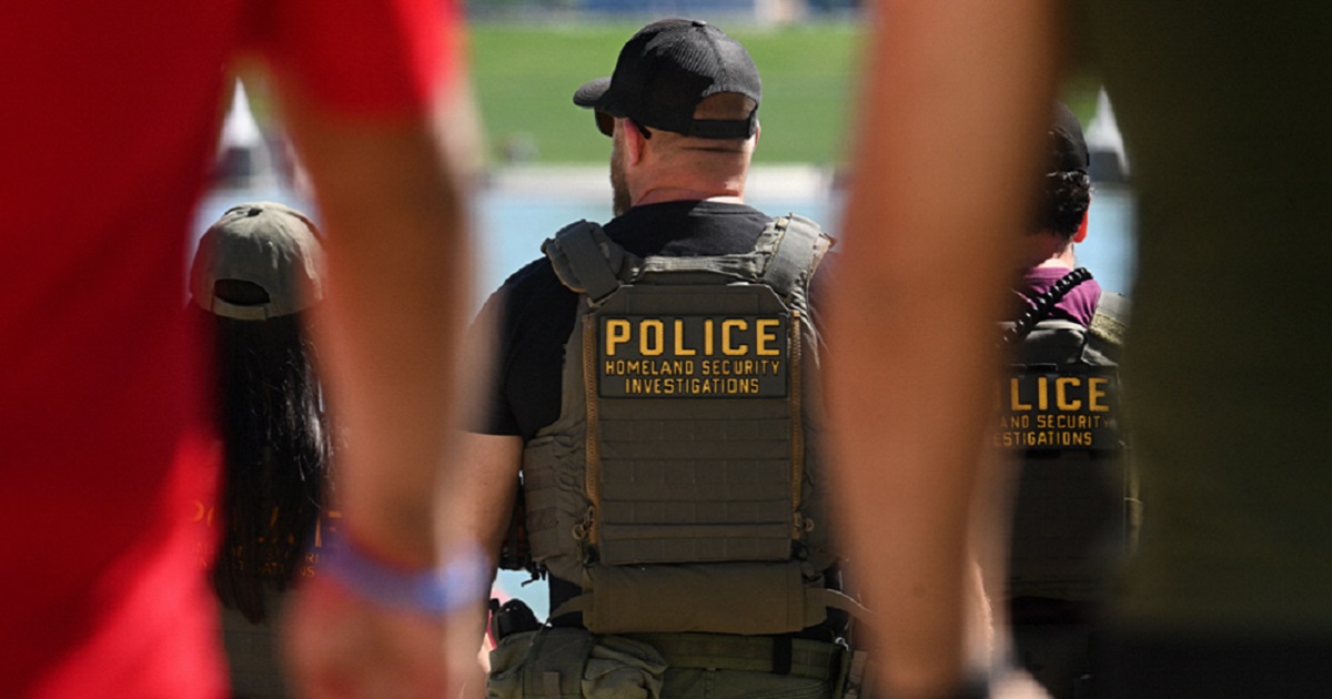 An agent with Homeland Security Investigations is pictured in a September 2025 file photo in Washington, D.C.