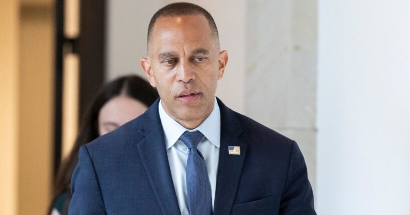 House Minority Leader Hakeem Jeffries, a New York Democrat, is facing sharp dissent from within his own party.