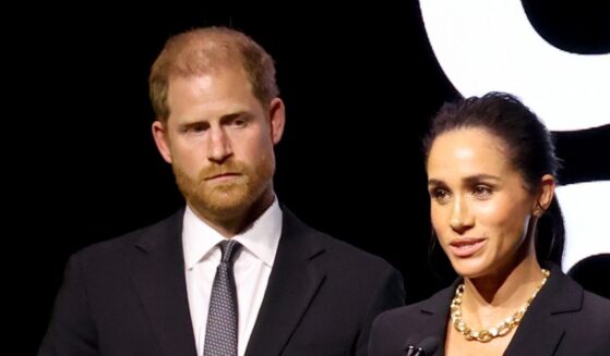 Prince Harry, Duke of Sussex, and Meghan, Duchess of Sussex, are seen in a file photo on Oct. 9, 2025, speaking at an event in New York City.