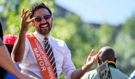 Mayor Zohran Mamdani smiles and shrugs his shoulders as he participates in an event for the 59th West Indian America Day Parade on September 7, 2026 in New York City.