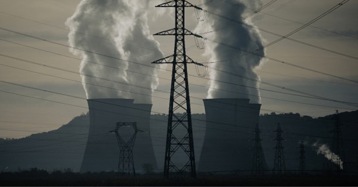 Nuclear reactors are pictured blowing water vapor from their engines on September 25, 2026.