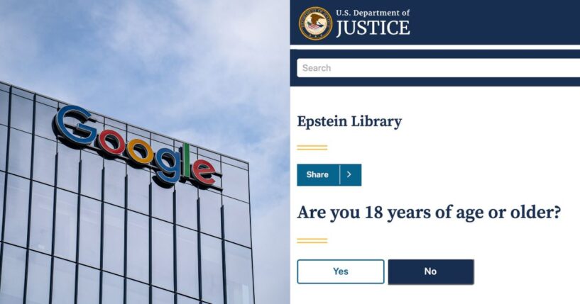 The top result on Google for "Dallas RNC Convention" appears to be a fake site redirecting some users to an official Department of Justice Epstein files page.