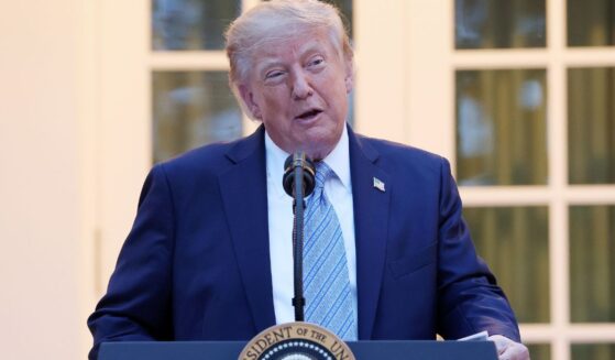 President Donald Trump speaks to reporters at a dinner in the Rose Garden of the White House on Sept. 17, 2026 in Washington.