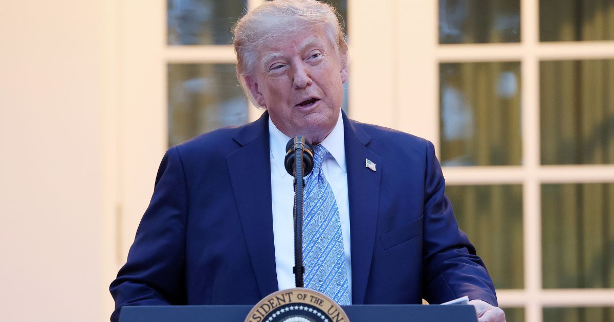 President Donald Trump speaks to reporters at a dinner in the Rose Garden of the White House on Sept. 17, 2026 in Washington.