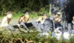 Photos of the five men suspected of plotting a terror attack on a U.S. airbase went viral on Sunday.