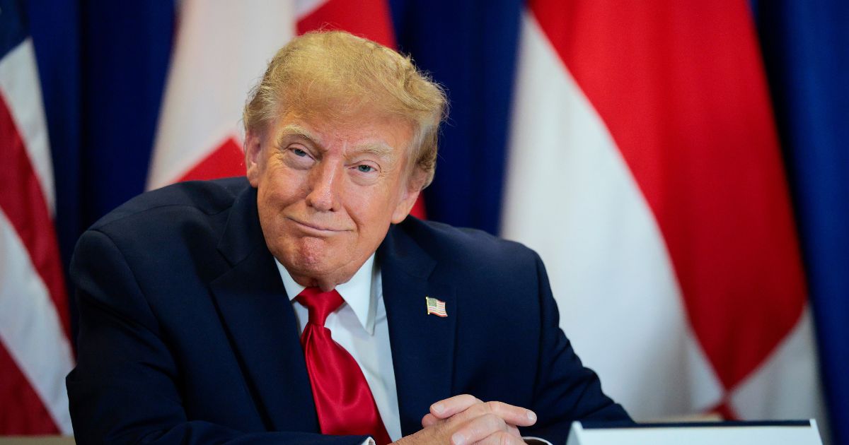 President Donald Trump smiles during the signing of a security pact between the U.S., Denmark, and Greenland at the U.N. Headquarters in New York City on Sept. 22, 2026.