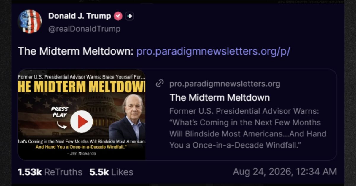 In the early hours of Monday, Aug. 24, President Donald Trump shared this cryptic warning with his followers.
