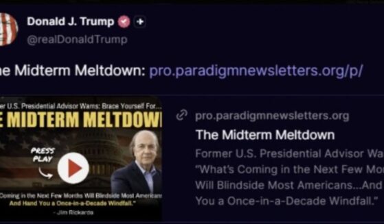 This prediction by Jim Rickards was so shocking, the president of the United States personally shared it with his vast number of followers.