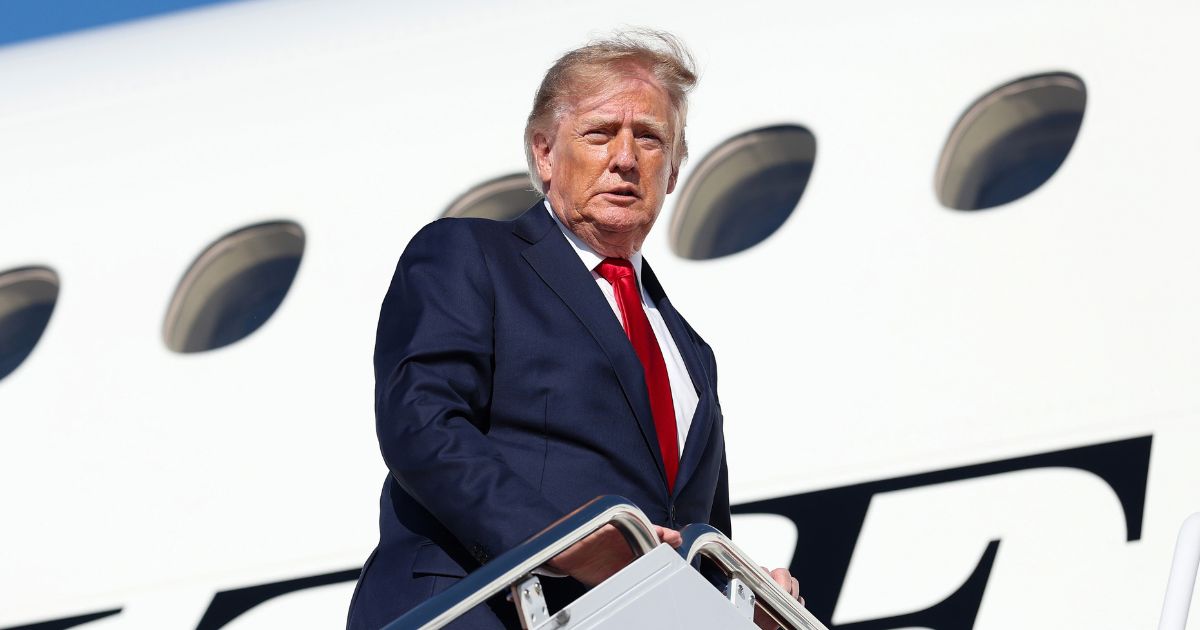 President Donald Trump boards Air Force One Sept. 16 at Joint Base Andrews, Maryland.