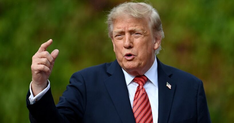 President Donald Trump, seen in a Sept. 12 photo, said the proposed deal would benefit farmers and ranchers.