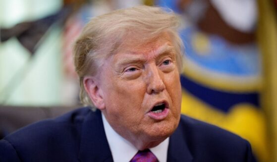 President Donald Trump speaks during an event Thursday in the Oval Office of the White House in Washington, D.C.