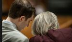 Tyler Robinson, charged in the fatal shooting of Charlie Kirk, speaks with defense attorney Staci Visser as he sits during a preliminary hearing in 4th District Court Tuesday in Provo, Utah.