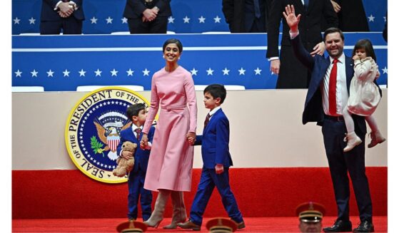 Vice President J.D. Vance walks on stage with his wife, second lady Usha Vance, and their children, on Inauguration Day, Jan. 20, 2025. Vance is promoting a policy that would allow families with a stay-at-home spouse to collect child care subsidies.