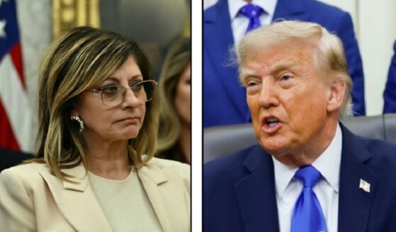 Former Fox host Maria Bartiromo, left; President Donald Trump, right.