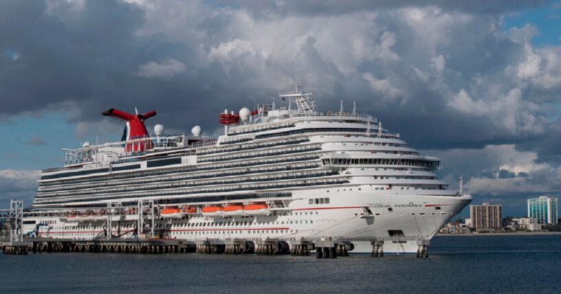 The Carnival cruise ship Panorama is pictured in a March 2020 file photo in Long Beach, California.