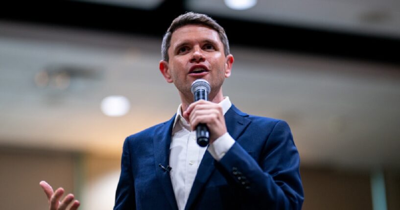 Democratic Senate candidate James Talarico, pictured speaking at a July campaign rally in Eagle Pass, Texas.