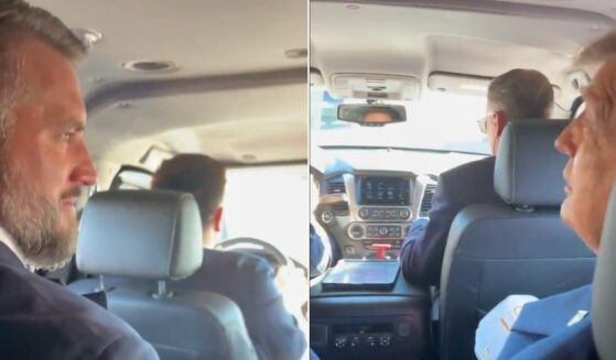 Baltimore Ravens player Marlon Humphrey posted a video online of President Donald Trump inside a limousine.