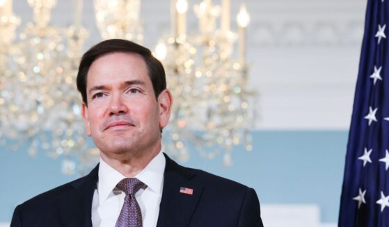 Secretary of State Marco Rubio looks on alongside Saudi Foreign Minister Prince Faisal bin Farhan Al Saud as they pose for photos before a meeting at the U.S. State Department on Sept. 28, 2026, in Washington, D.C.