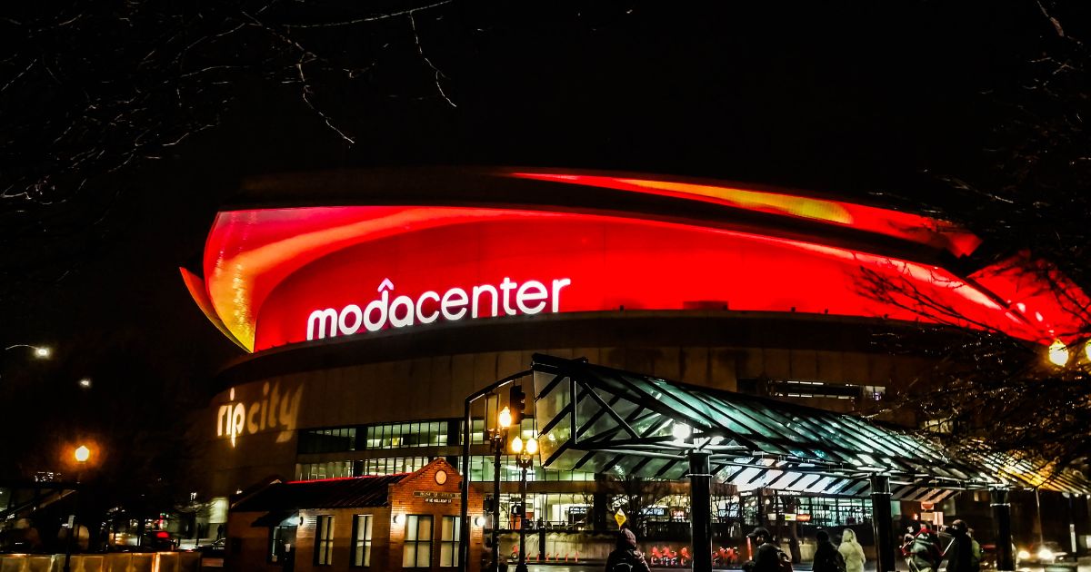 The Moda Center is located in Portland, Oregon, and is the home of the Portland Trailblazers basketball team.