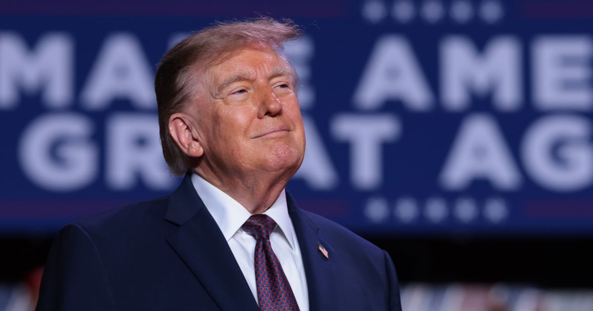 President Donald Trump takes the stage at a campaign rally in the Mitchell Center at the University of South Alabama on Oct. 2, 2026, in Mobile, Alabama.