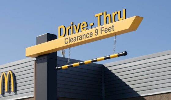 A drive thru lane at a McDonald's restaurant in Kettleman City, California, on March 20, 2022.
