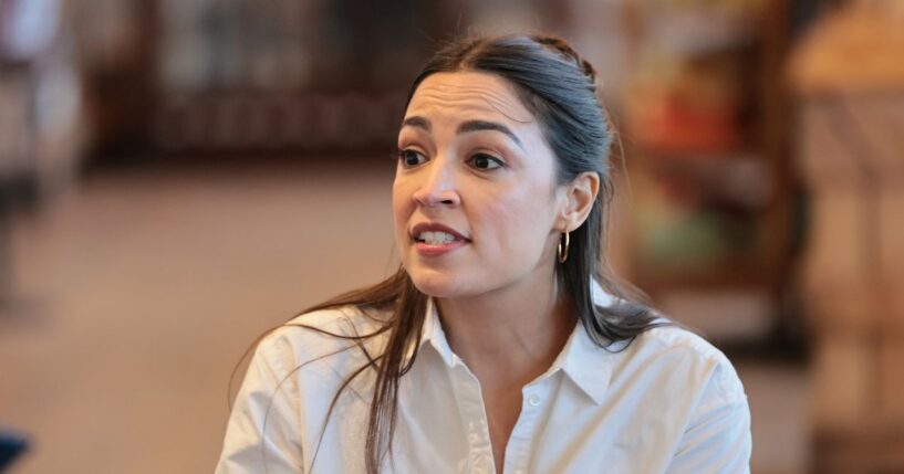 Rep. Alexandria Ocasio-Cortez speaks during a roundtable on data centers at Fishkill Farms on Oct. 6, 2026, in Hopewell Junction, New York.