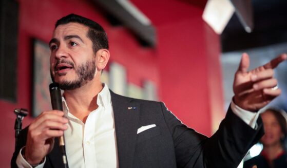 Michigan Democratic Senate candidate Abdul El-Sayed campaigns at The Meanwhile Bar on Oct. 8, 2026, in Grand Rapids, Michigan.
