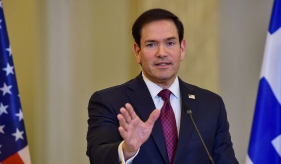 Secretary of State Marco Rubio speaks to media as he meets with Greek Foreign Minister Giorgos Gerapetritis during a visit on Oct. 7, 2026, in Athens, Greece.