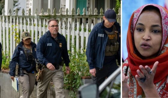 Homeland Security Investigations police searched the home of Rep. Ilhan Omar on Oct. 12, 2026, in Washington, D.C.