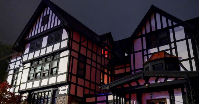 The Chi Phi fraternity house on Cornell University's campus on Oct. 11, 2026, in Ithaca, New York.