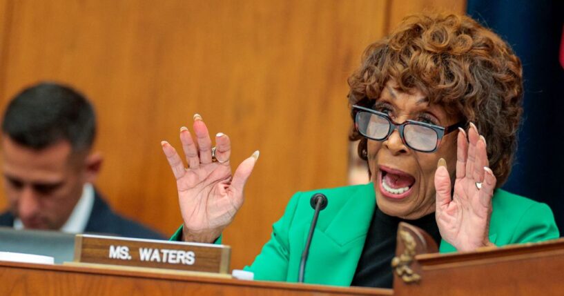 Rep. Maxine Waters questions Treasury Secretary Scott Bessent during an annual House Committee on Financial Services hearing on the state of the international financial system in the Rayburn House Office Building on Sept. 15, 2026, in Washington, D.C.