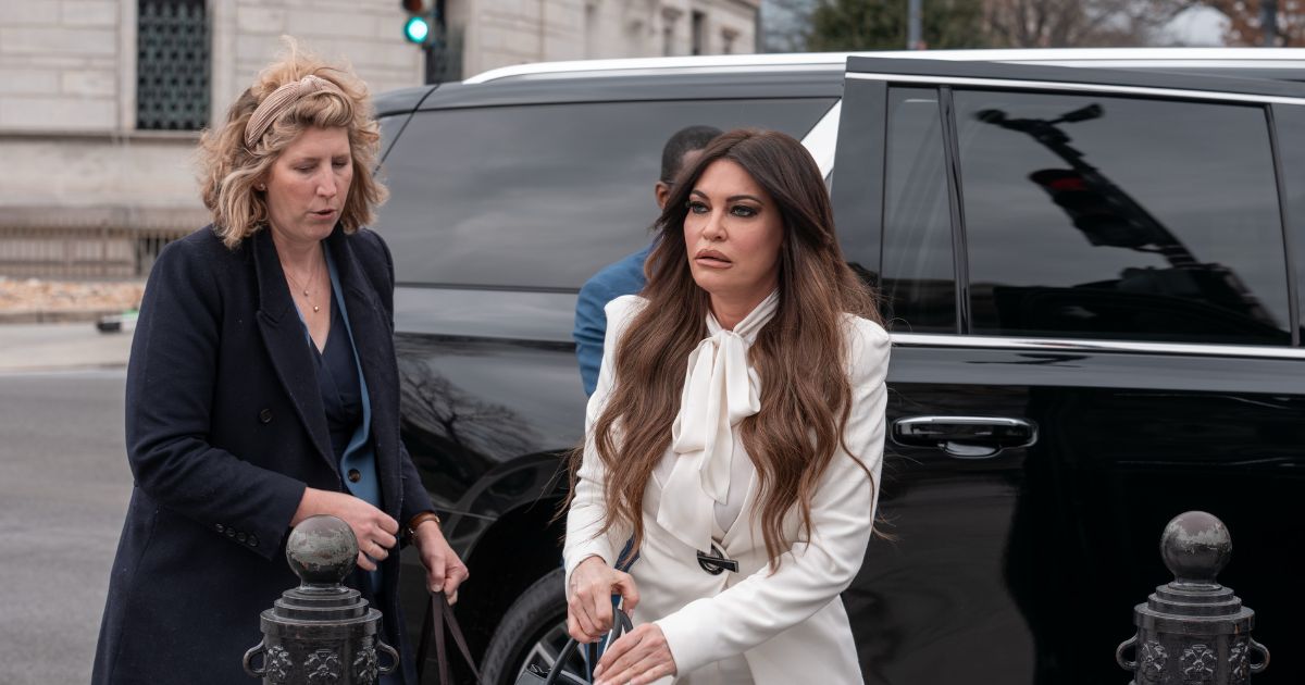 U.S. Ambassador to Greece Kimberly Guilfoyle arrives at the White House on Feb. 26, 2026, in Washington, D.C.