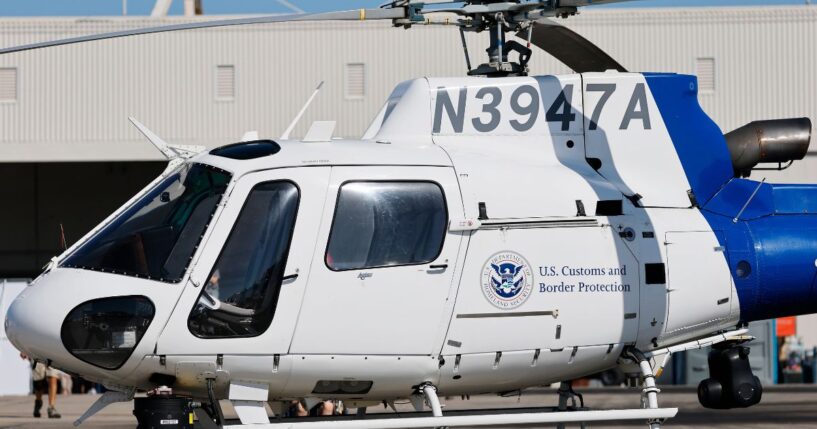 A U.S. Customs and Border Protection Airbus AS350 B3e AStar helicopter is parked on Sept. 25, 2026, in San Diego, California.