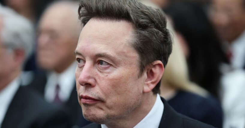 Tesla and SpaceX CEO Elon Musk attends the Golden Age of American Innovation Summit at the Institute of Peace on Oct. 8, 2026, in Washington, D.C.