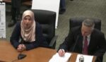 Hayat Jaludi explains her school's current enrollment to the planning board of Fairfield Township, New Jersey, as seen in a social media clip posted on Oct. 18, 2026.