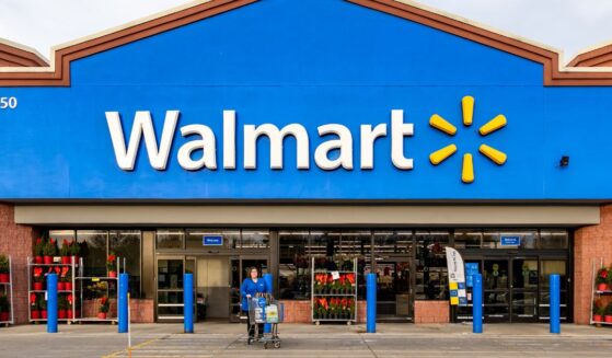The entrance to a Walmart department store.