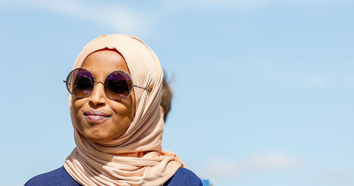 Rep. Ilhan Omar attends a press conference held to celebrate President Joe Biden cancelling student debt on Capitol Hill on Sept. 29, 2022, in Washington, D.C.