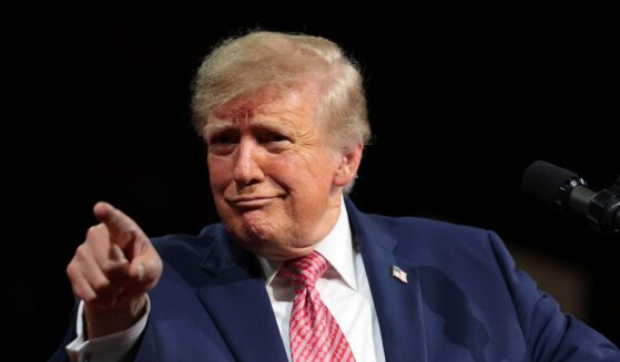 President Donald Trump speaks during a campaign rally at Heartland Credit Union Arena on Oct. 19, 2026, in Park City, Kansas.
