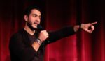 Democratic Senate candidate Abdul El-Sayed speaks from the stage during a campaign event at the State Theater on Oct. 10, 2026, in Traverse City, Michigan.