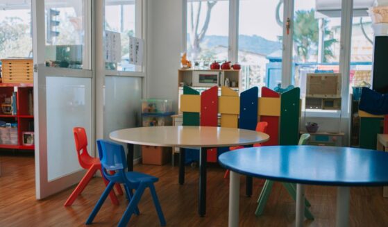 A preschool kindergarten classroom.
