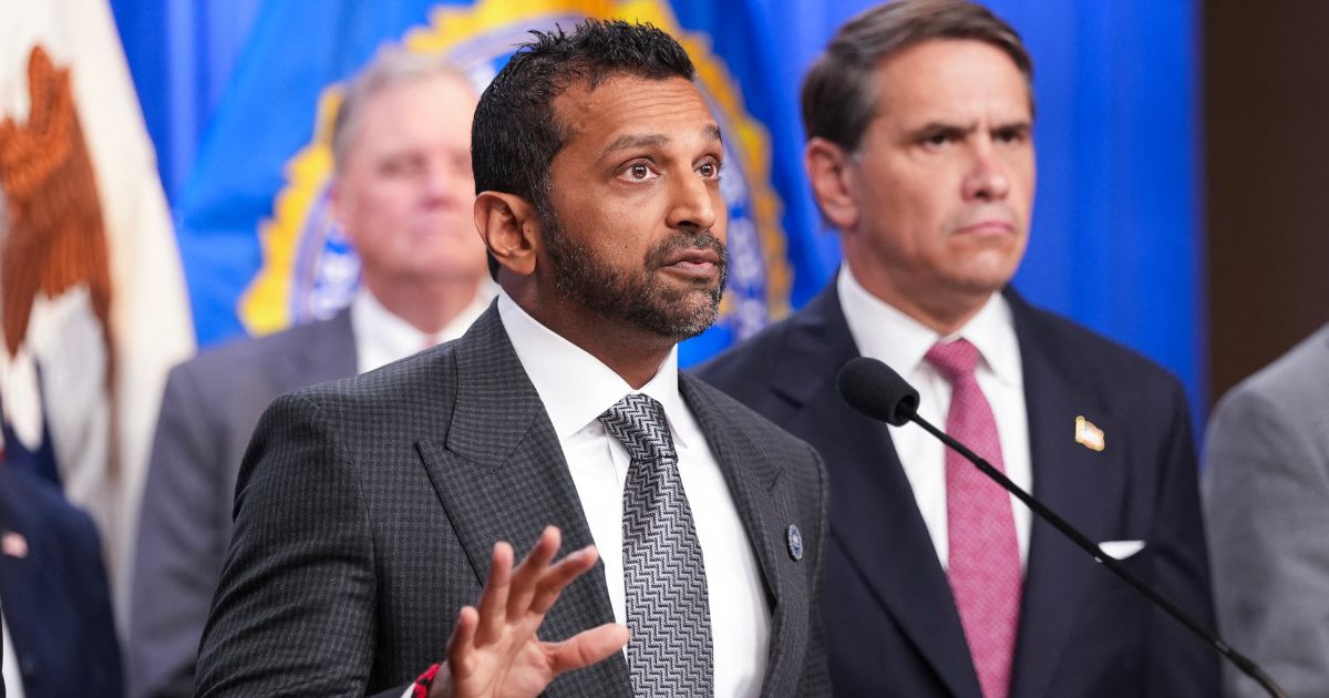 FBI Director Kash Patel speaks during a press conference announcing annual healthcare fraud takedown results at the Department of Justice in Washington, D.C., on June 23, 2026.