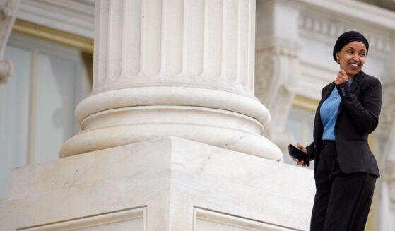 Rep. Ilhan Omar arrives for the last votes of the week at the U.S. Capitol Building on May 21, 2026, in Washington, D.C.