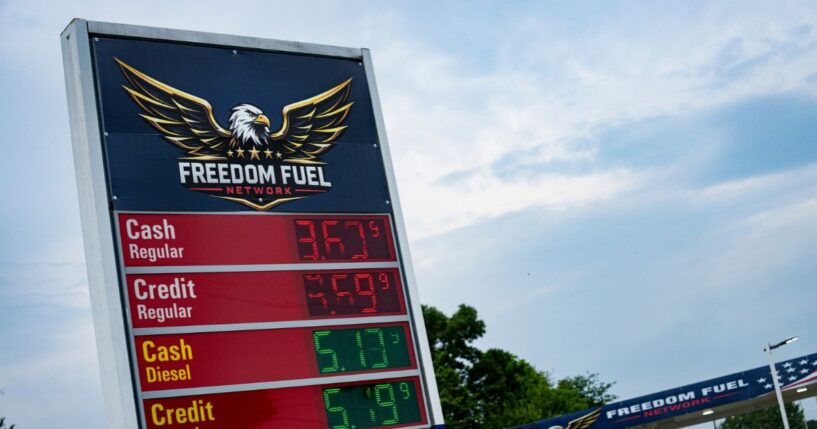 A Freedom Fuel Network gas station on Aug. 10, 2026, in West Berlin, New Jersey.
