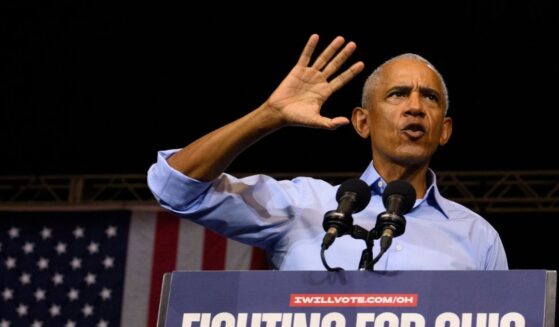 Former President Barack Obama speaks during a campaign rally at Cleveland Public Auditorium on Oct. 24, 2026, in Cleveland, Ohio.