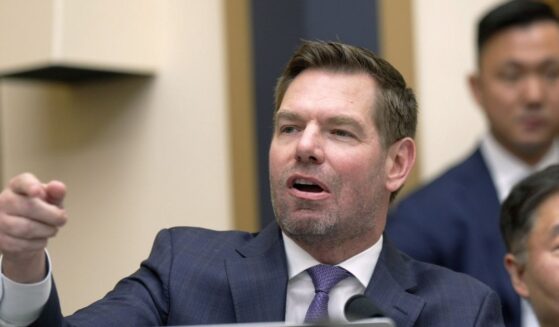 Rep. Eric Swalwell questions Special Counsel Jack Smith as he testifies during a hearing before the House Judiciary Committee in the Rayburn House Office Building on Capitol Hill on Jan. 22, 2026, in Washington, D.C.