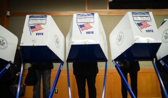 People cast their ballots on the first day of early voting for the midterm elections in New York on Oct. 24, 2026.