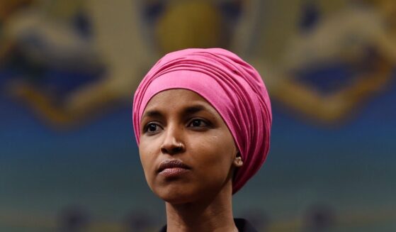 Rep. Ilhan Omar attends a press conference with a delegation of Brazilian lawmakers to discuss human rights on Feb. 26, 2020, on Capitol Hill in Washington, D.C.