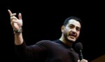 Democratic Senate candidate Abdul El-Sayed speaks at a midterm campaign rally in Grand Rapids, Michigan, on Oct. 25, 2026.