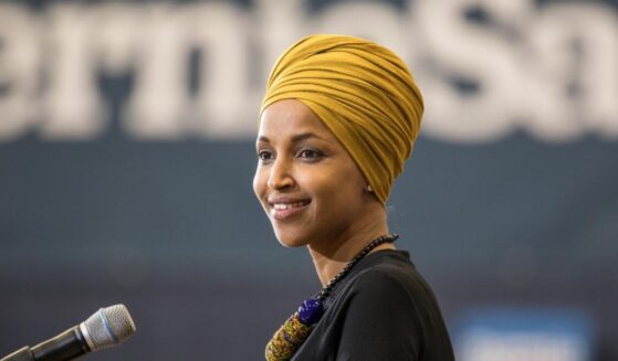 Rep. Ilhan Omar speaks at a campaign rally presidential candidate Bernie Sanders at Nashua Community College on Dec. 13, 2019, in Nashua, New Hampshire.